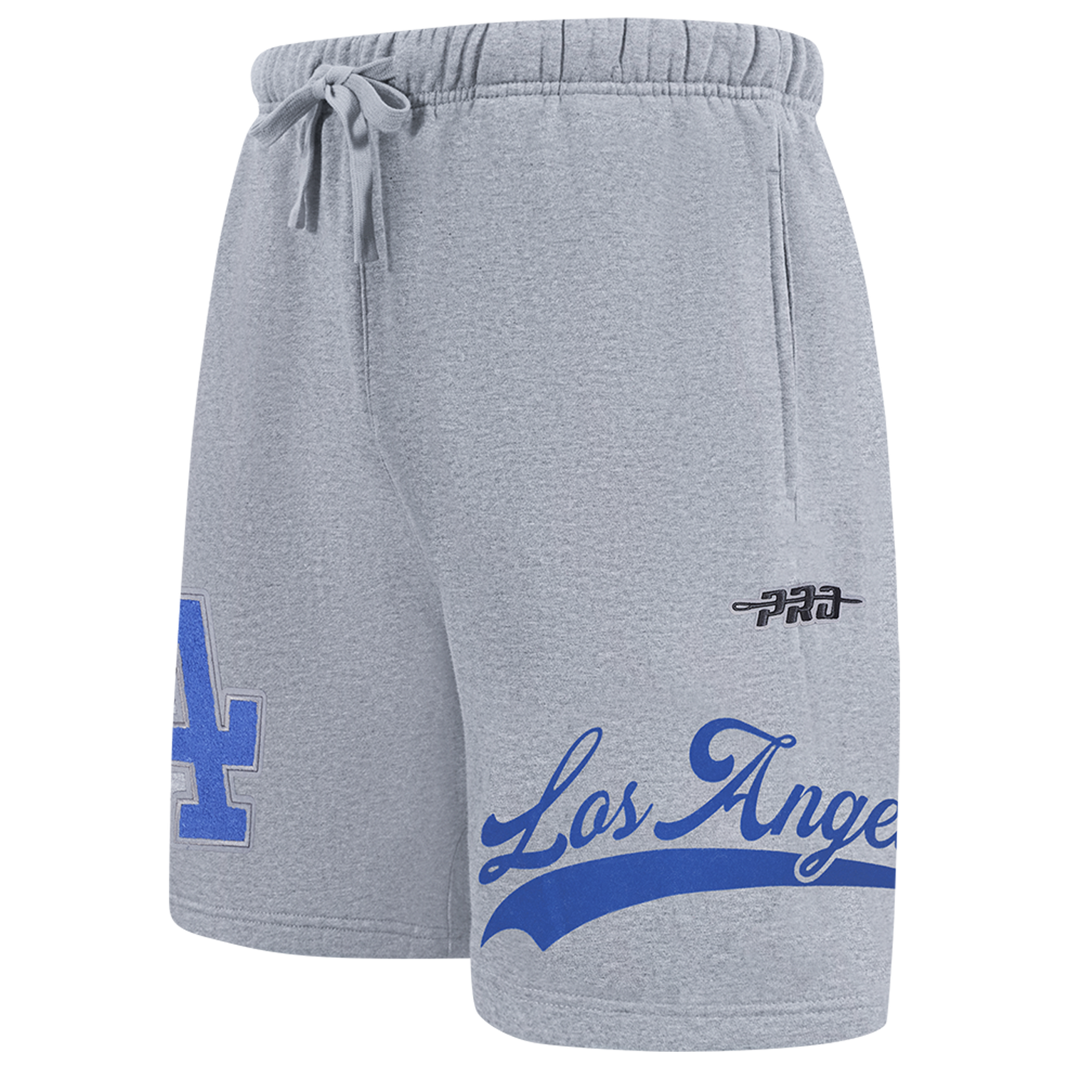 Pro Standard Dodgers Living Large Fleece Shorts - Men's - Blue/Gray