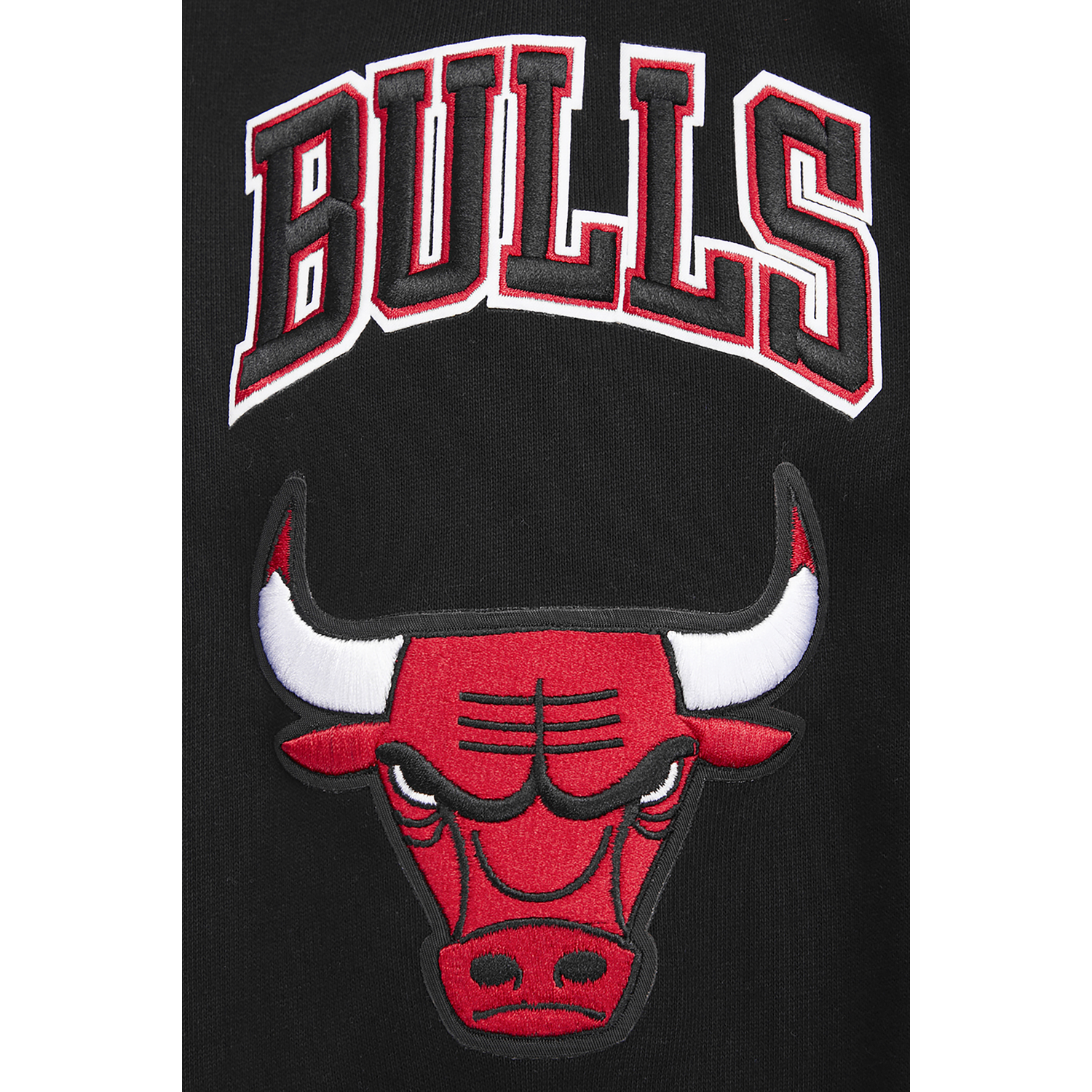 Pro Standard BULLS MASH UP RIB FLC PO HOODIE - Men's - Black/Red/Black