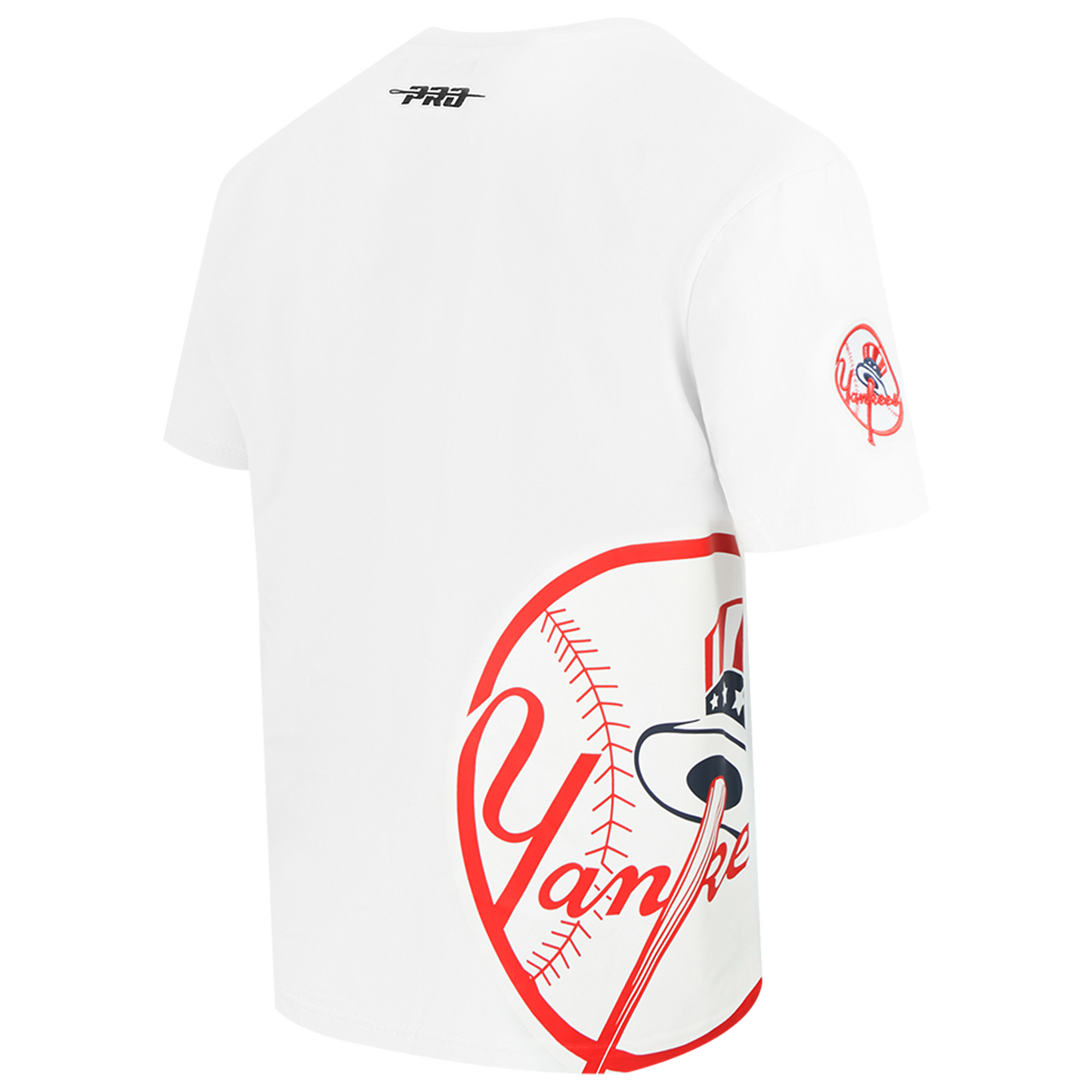 Pro Standard Yankees Living Large CJ Drop Shoulder T-Shirt - Men's - Red/Navy/White