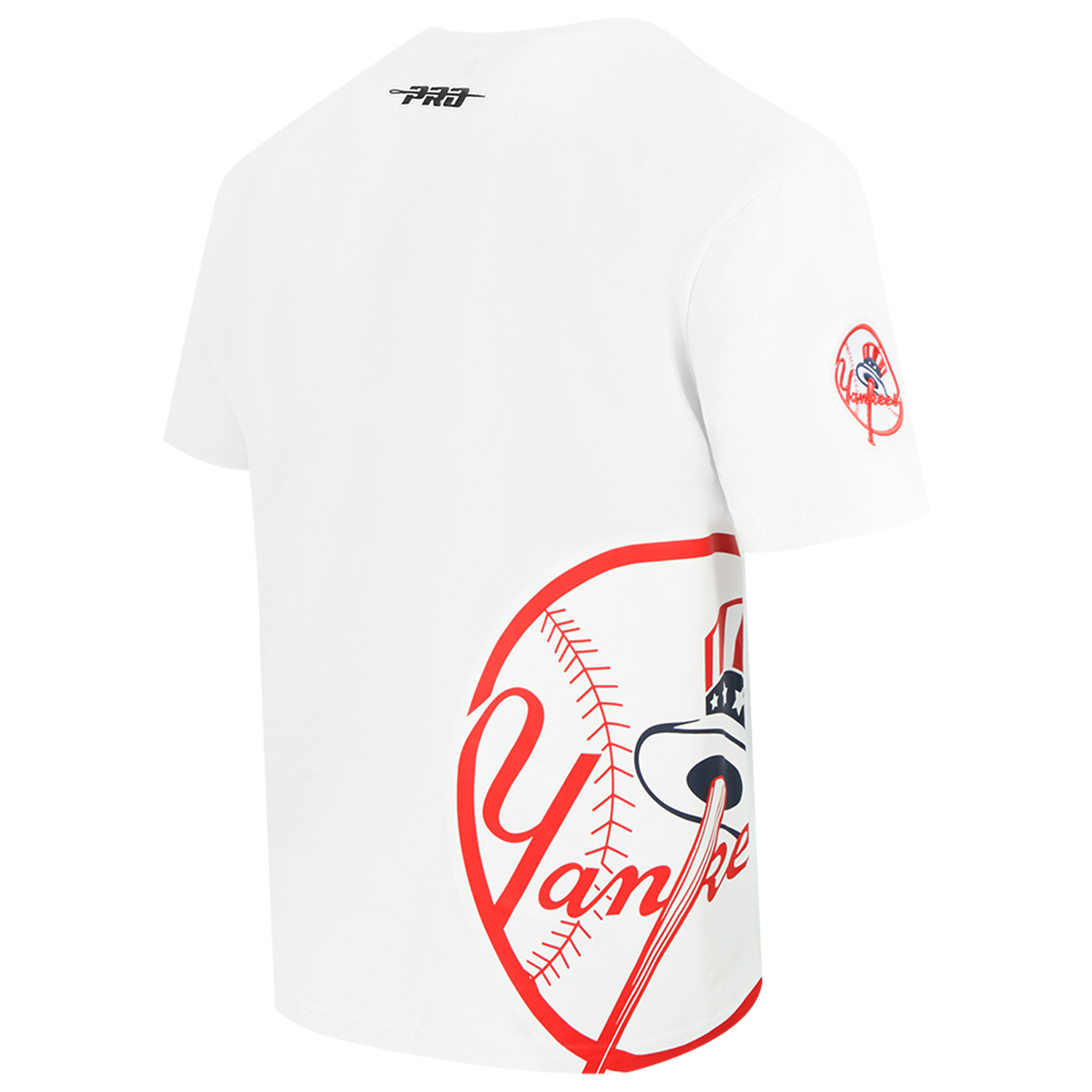 Pro Standard Yankees Living Large CJ Drop Shoulder T-Shirt - Men's - Red/Navy/White