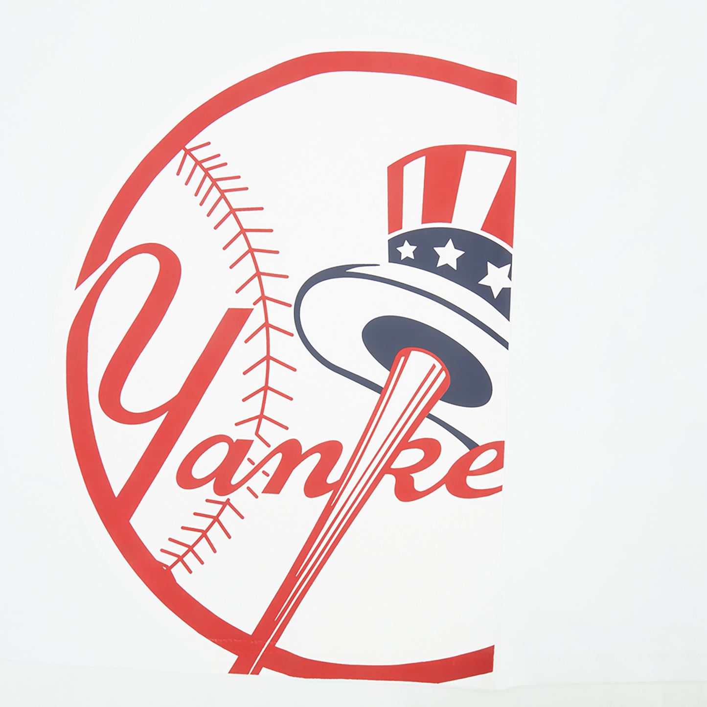 Pro Standard Yankees Living Large CJ Drop Shoulder T-Shirt - Men's - Red/Navy/White