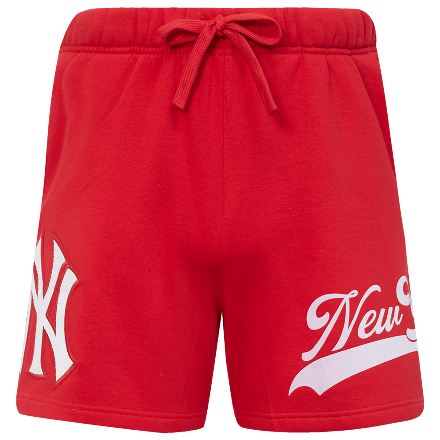 Pro Standard Yankees Living Large Fleece Shorts - Men's - Red/White
