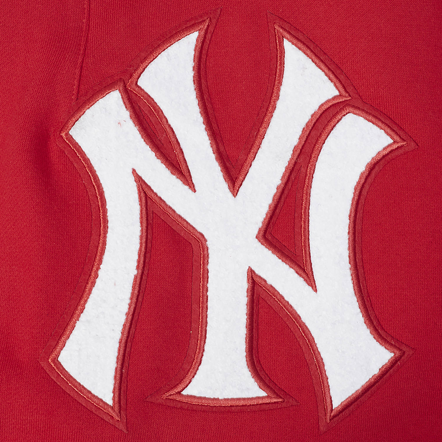 Pro Standard Yankees Living Large Fleece Shorts - Men's - Red/White