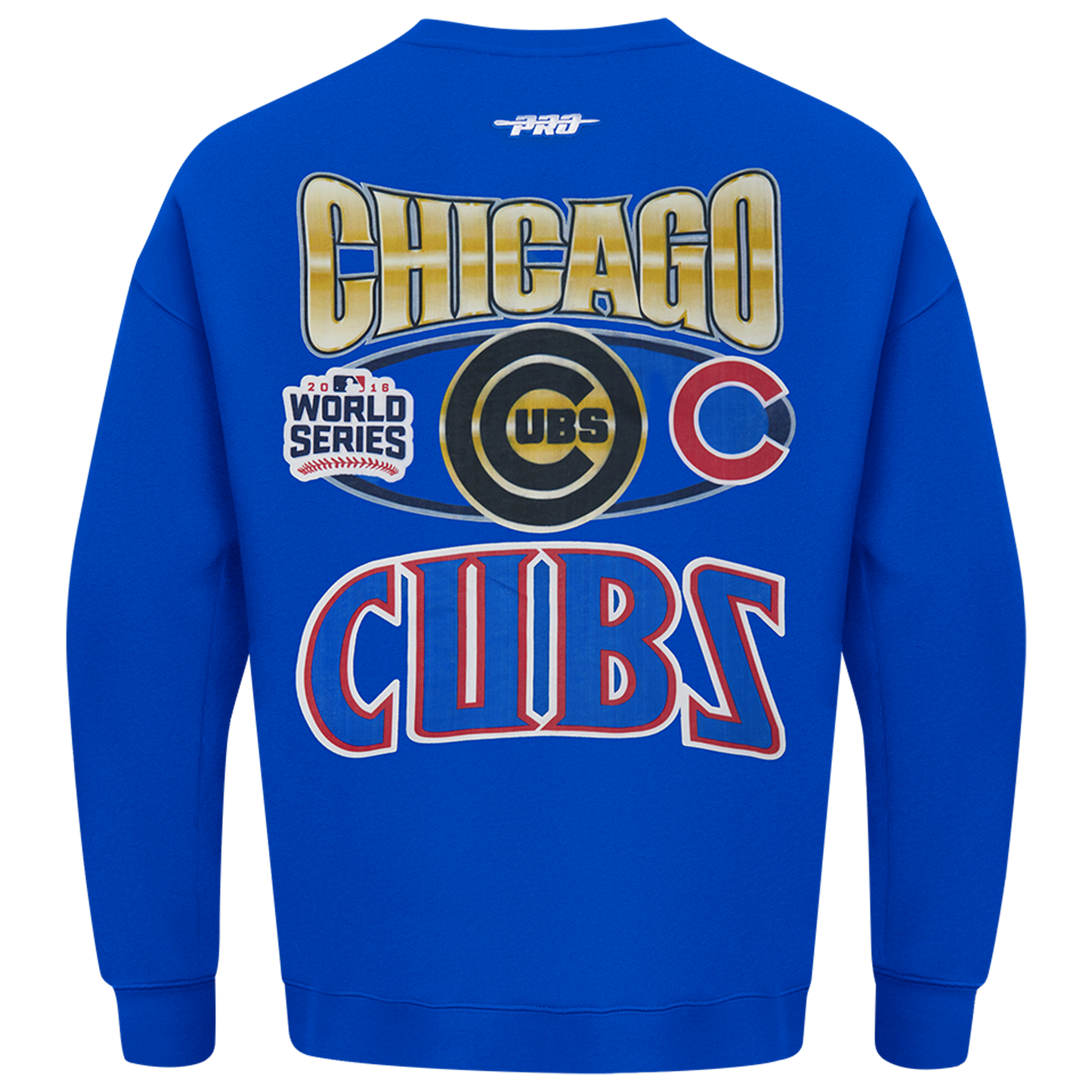 Pro Standard Cubs Champs Drop Shoulder Crew - Men's - Blue/Multi