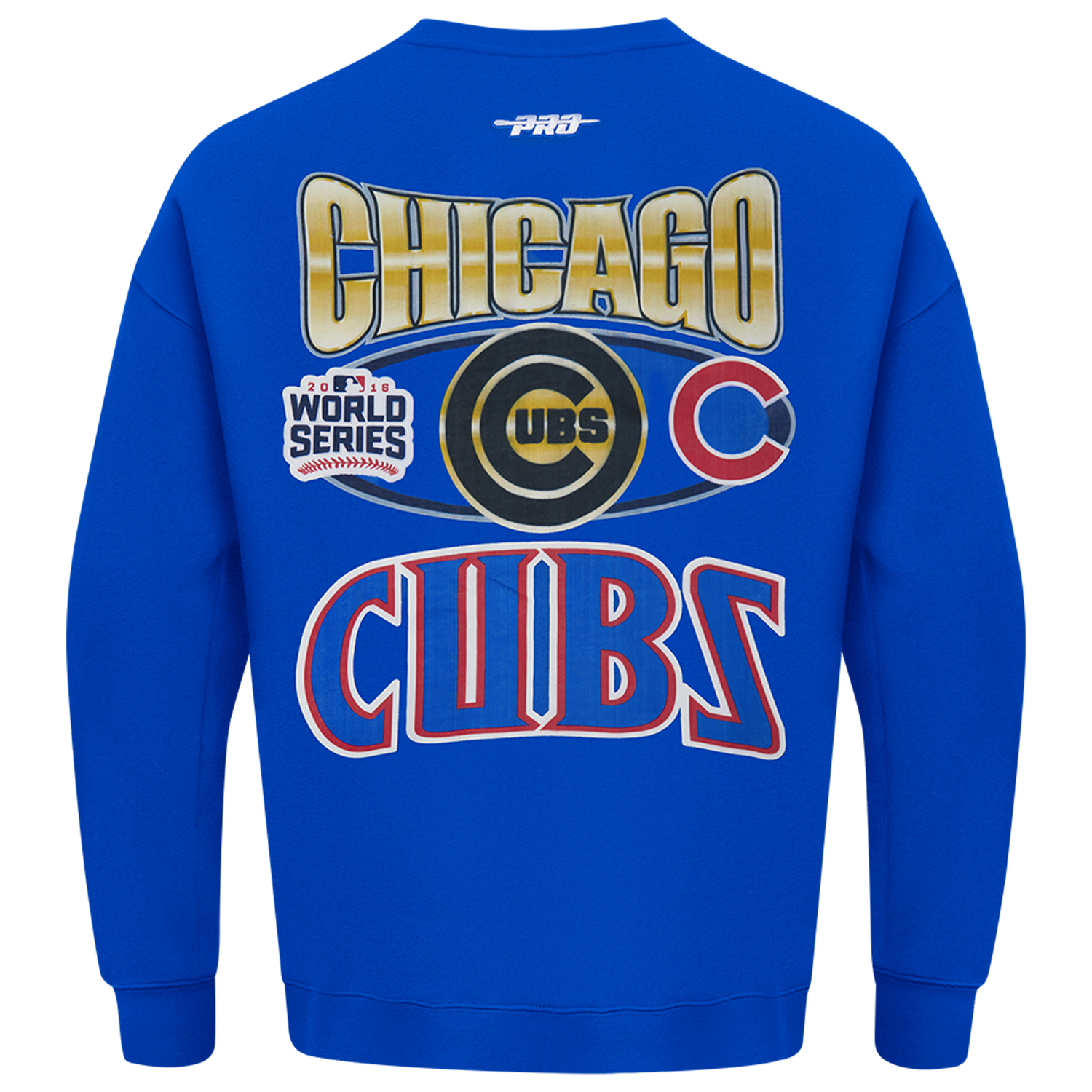 Pro Standard Cubs Champs Drop Shoulder Crew - Men's - Blue/Multi