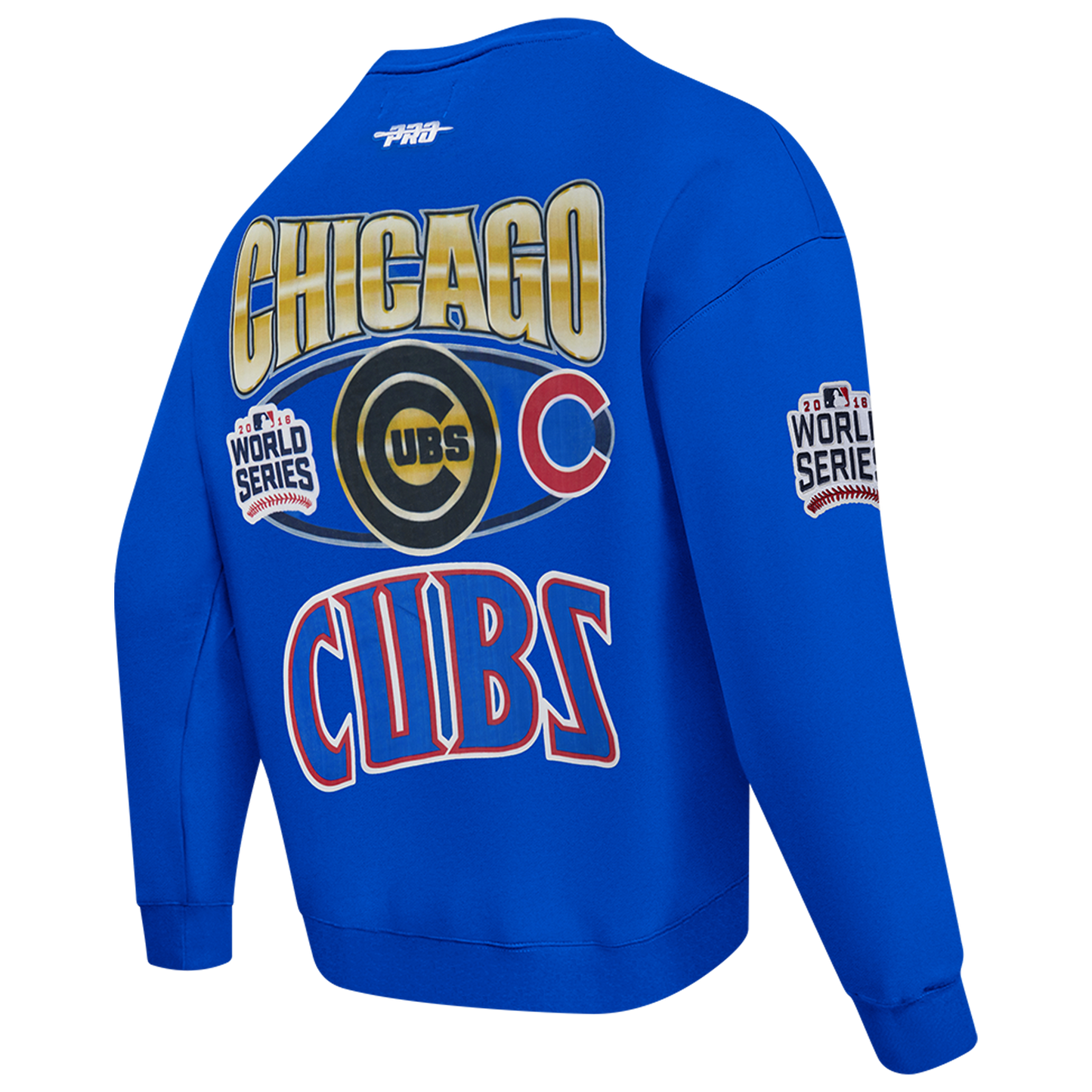 Pro Standard Cubs Champs Drop Shoulder Crew - Men's - Blue/Multi