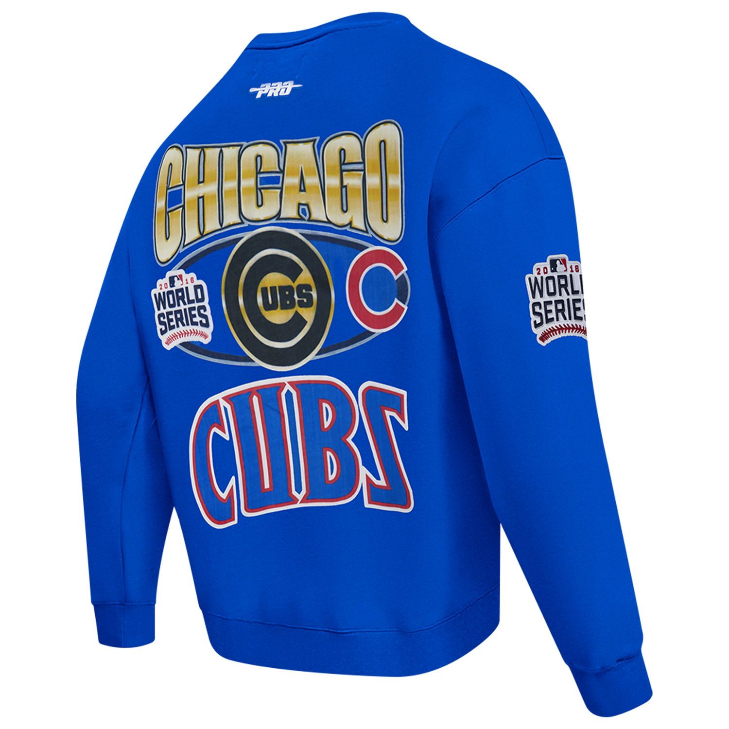 Pro Standard Cubs Champs Drop Shoulder Crew - Men's - Blue/Multi