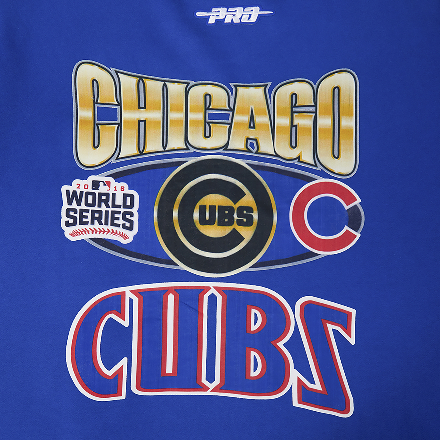 Pro Standard Cubs Champs Drop Shoulder Crew - Men's - Blue/Multi