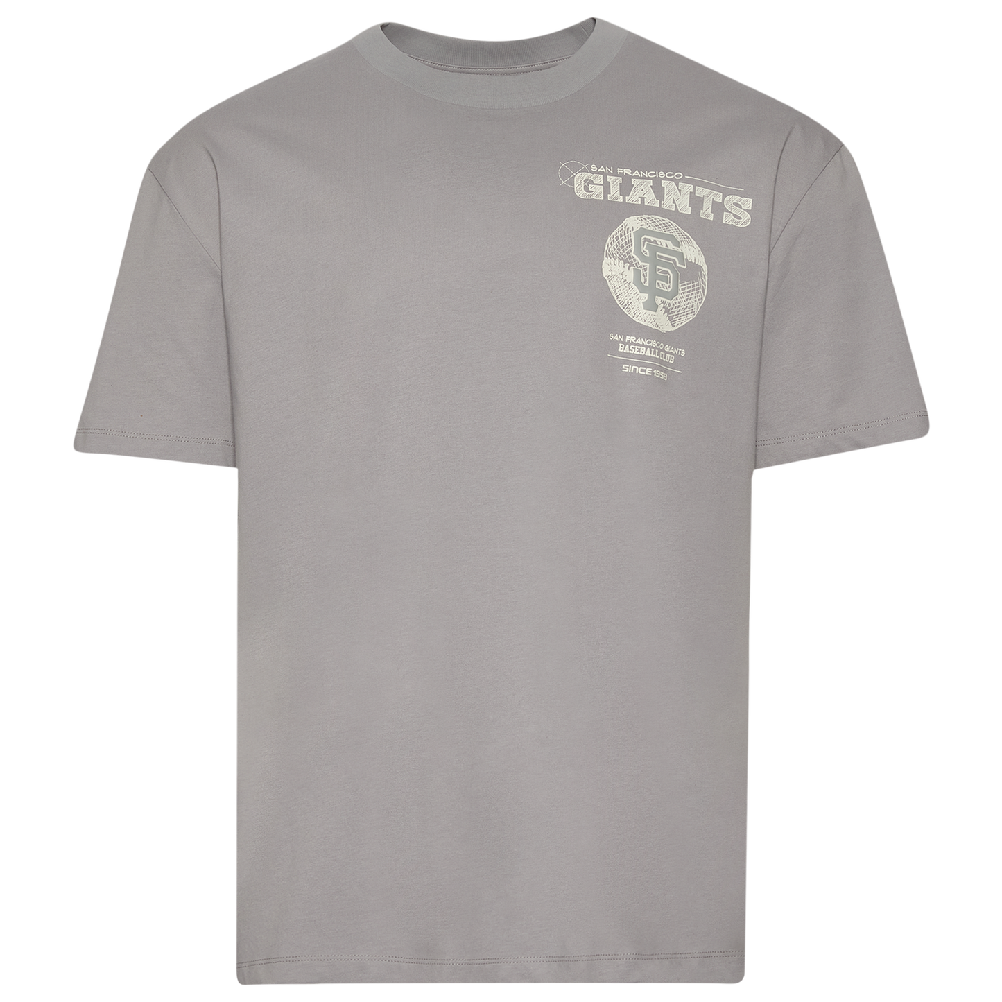 Pro Standard Giants Blueprint Pro Drop Shoulder FC T-Shirt - Men's - Silver