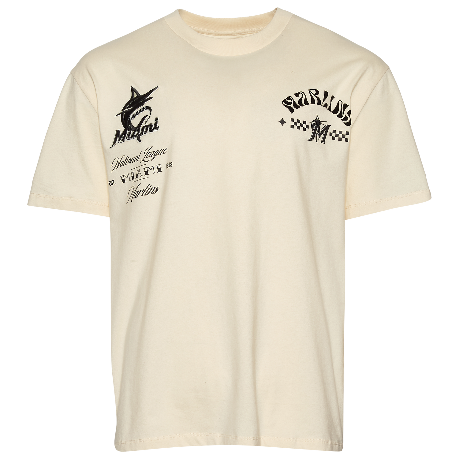 Pro Standard Marlins Wavy Pro Drop Shoulder FC T-Shirt - Men's - Tan