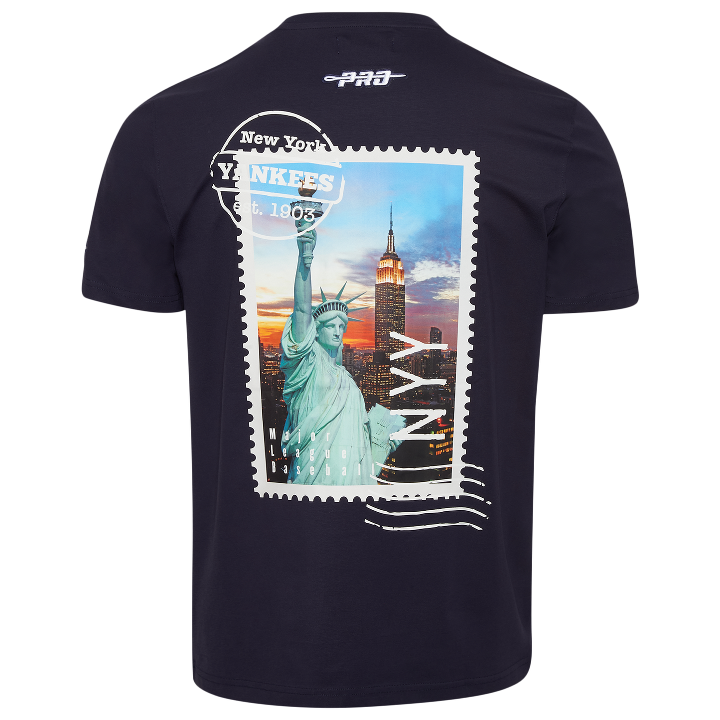 Pro Standard New York Yankees Postage SJ T-Shirt - Men's - Navy/Multi