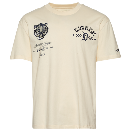 Pro Standard Tigers Wavy Pro Drop Shoulder FC T-Shirt - Men's - Tan