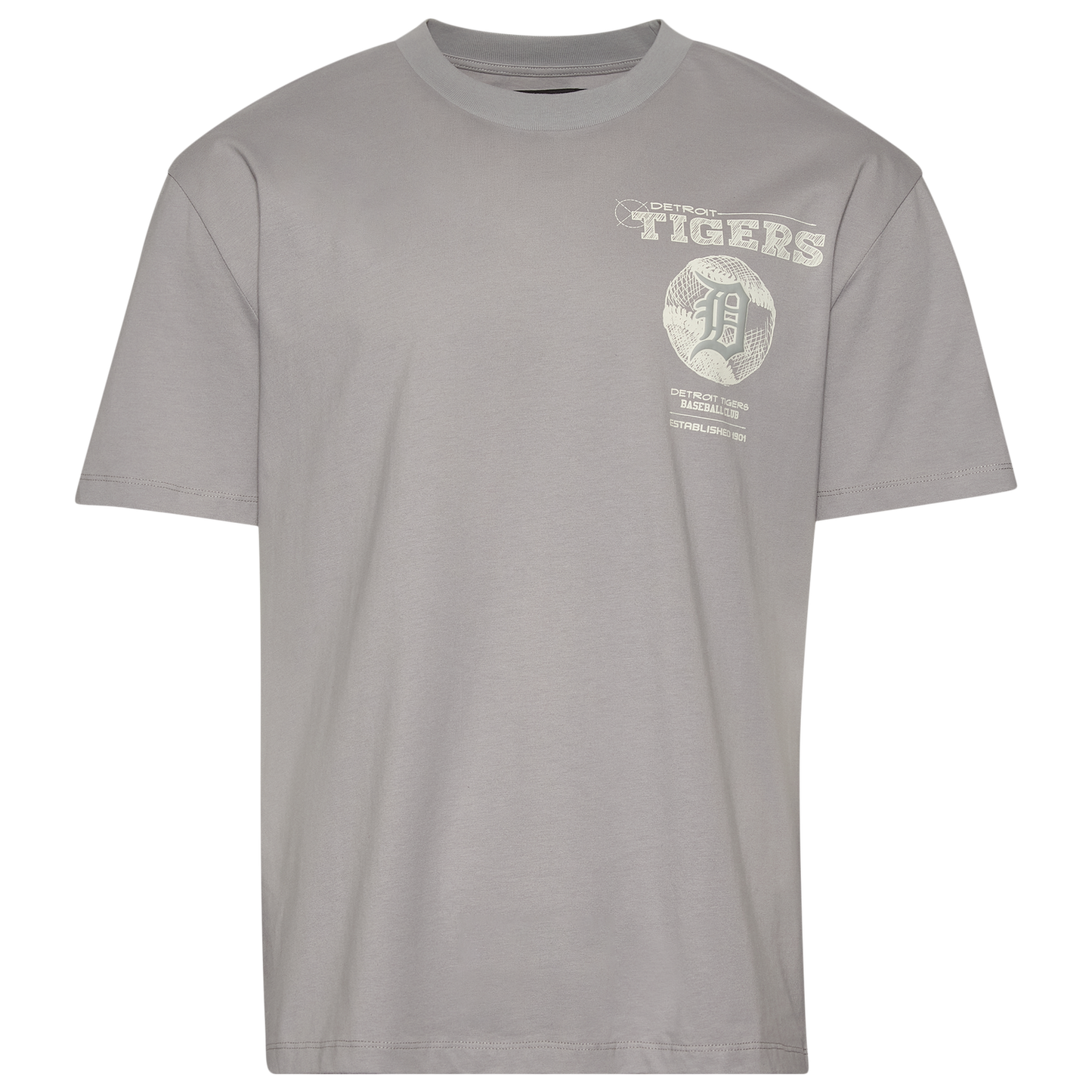 Pro Standard Tigers Blueprint Pro Drop Shoulder FC T-Shirt - Men's - Silver