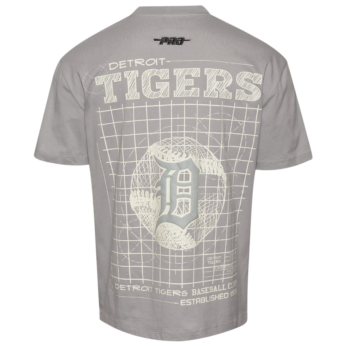 Pro Standard Tigers Blueprint Pro Drop Shoulder FC T-Shirt - Men's - Silver