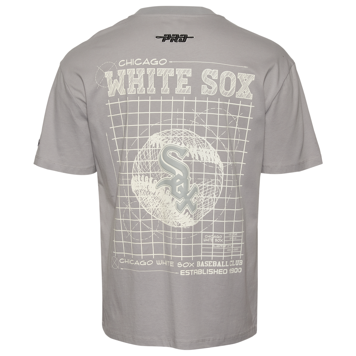 Pro Standard White Sox Blueprint Pro Drop Shoulder FC T-Shirt - Men's - Silver