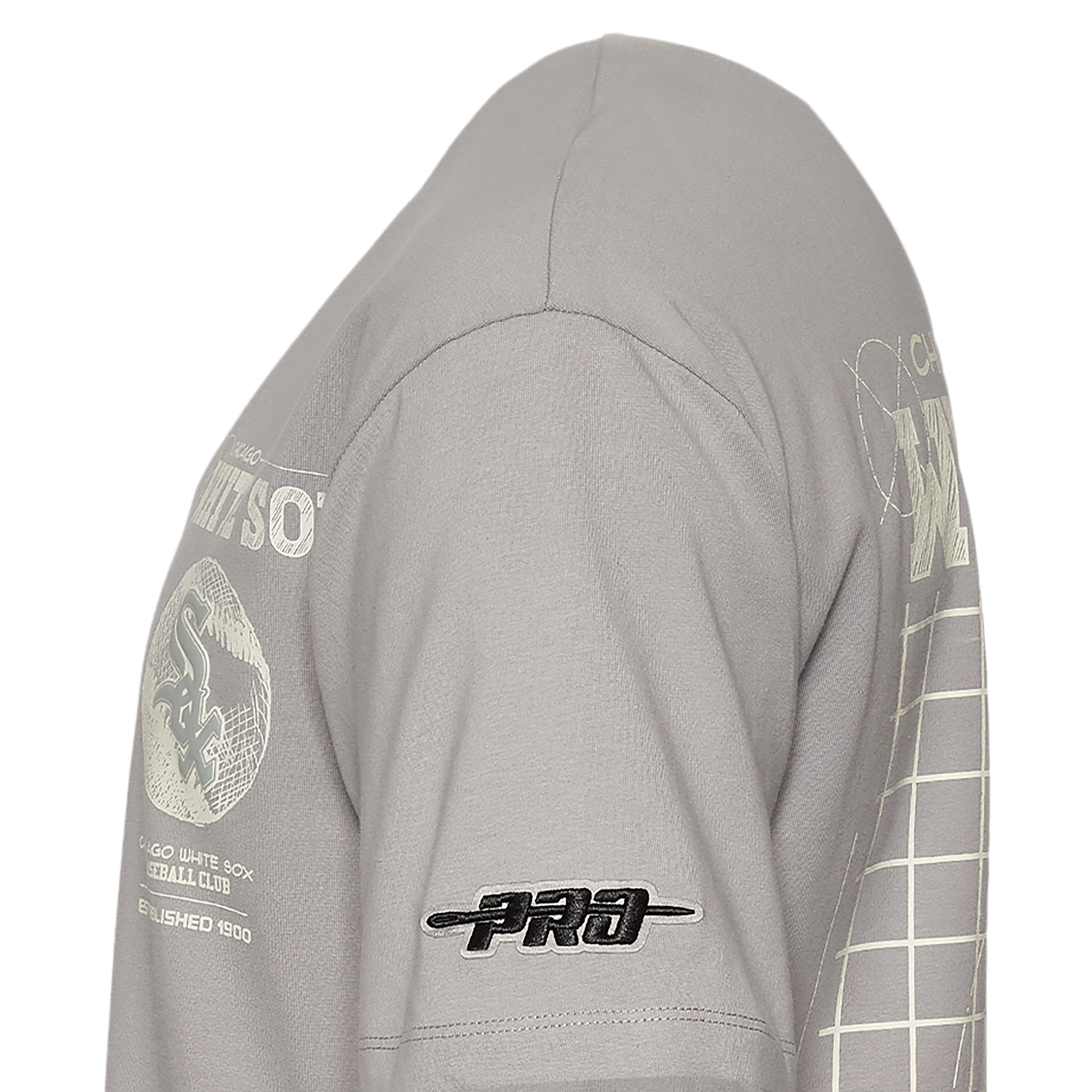 Pro Standard White Sox Blueprint Pro Drop Shoulder FC T-Shirt - Men's - Silver