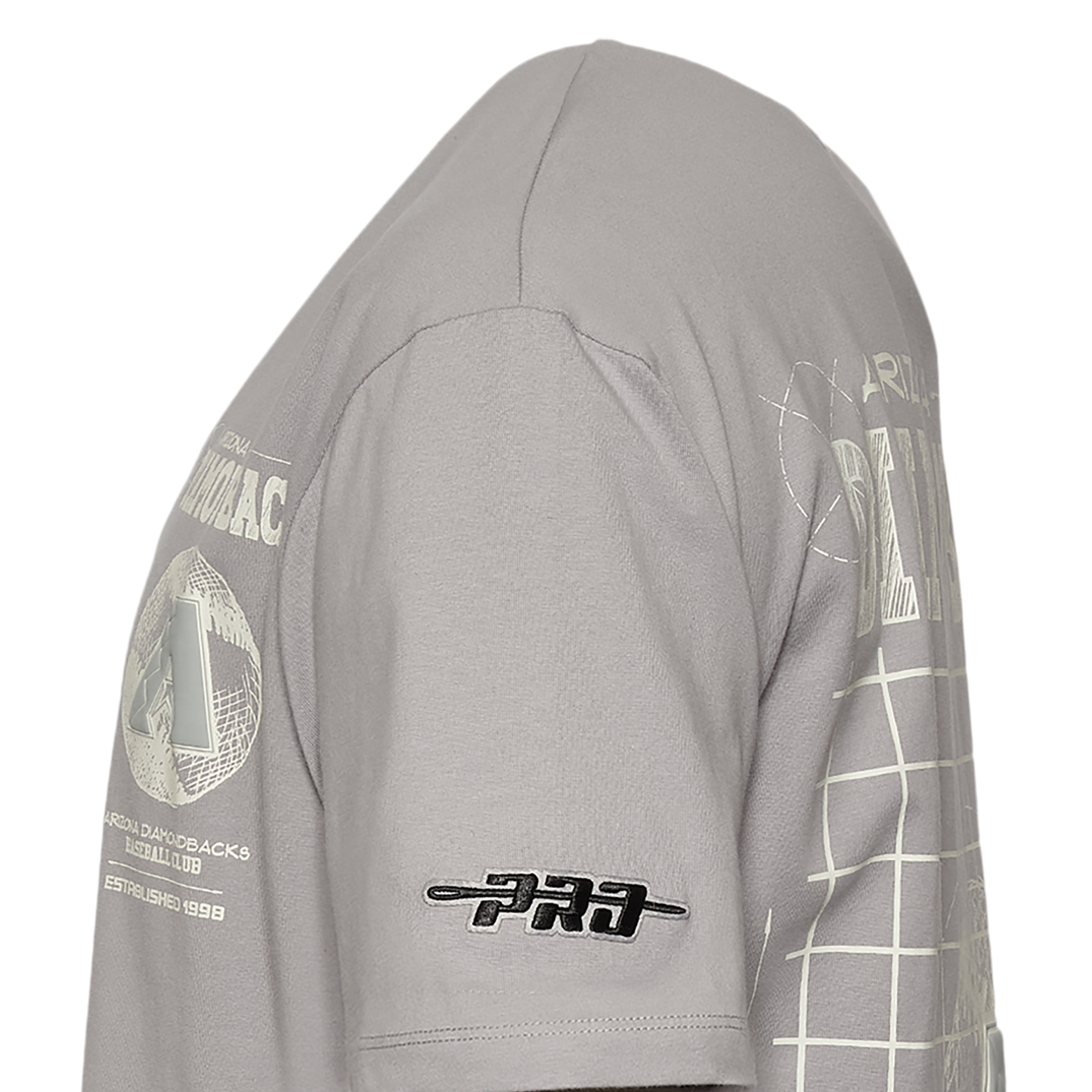 Pro Standard Diamondbacks Blueprint Pro Drop Shoulder T-Shirt - Men's - Silver