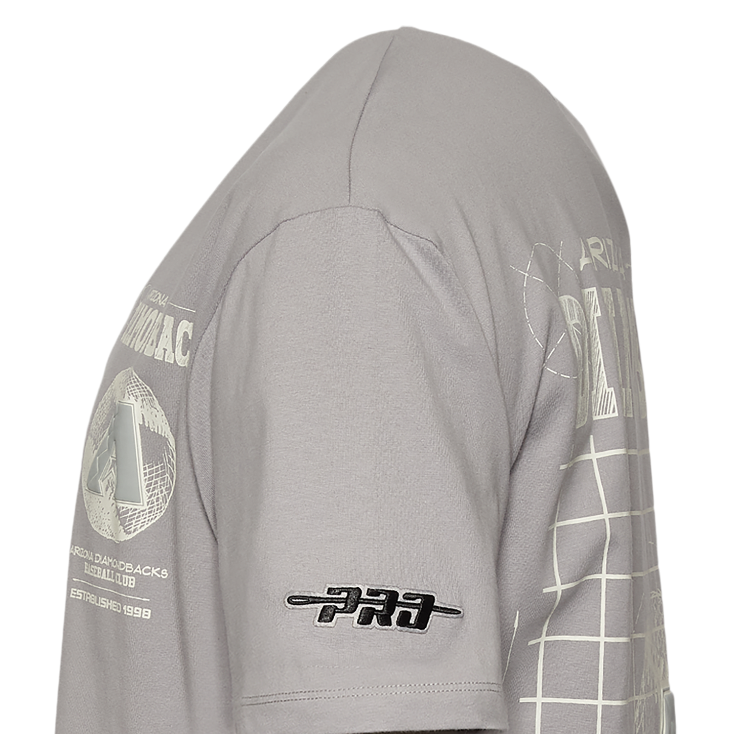 Pro Standard Diamondbacks Blueprint Pro Drop Shoulder T-Shirt - Men's - Silver