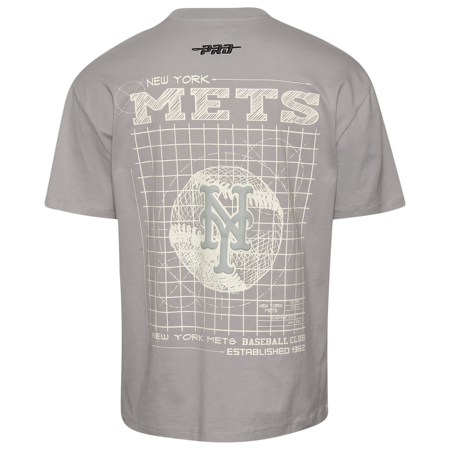 Pro Standard Mets Blueprint Pro Drop Shoulder FC T-Shirt - Men's - Silver