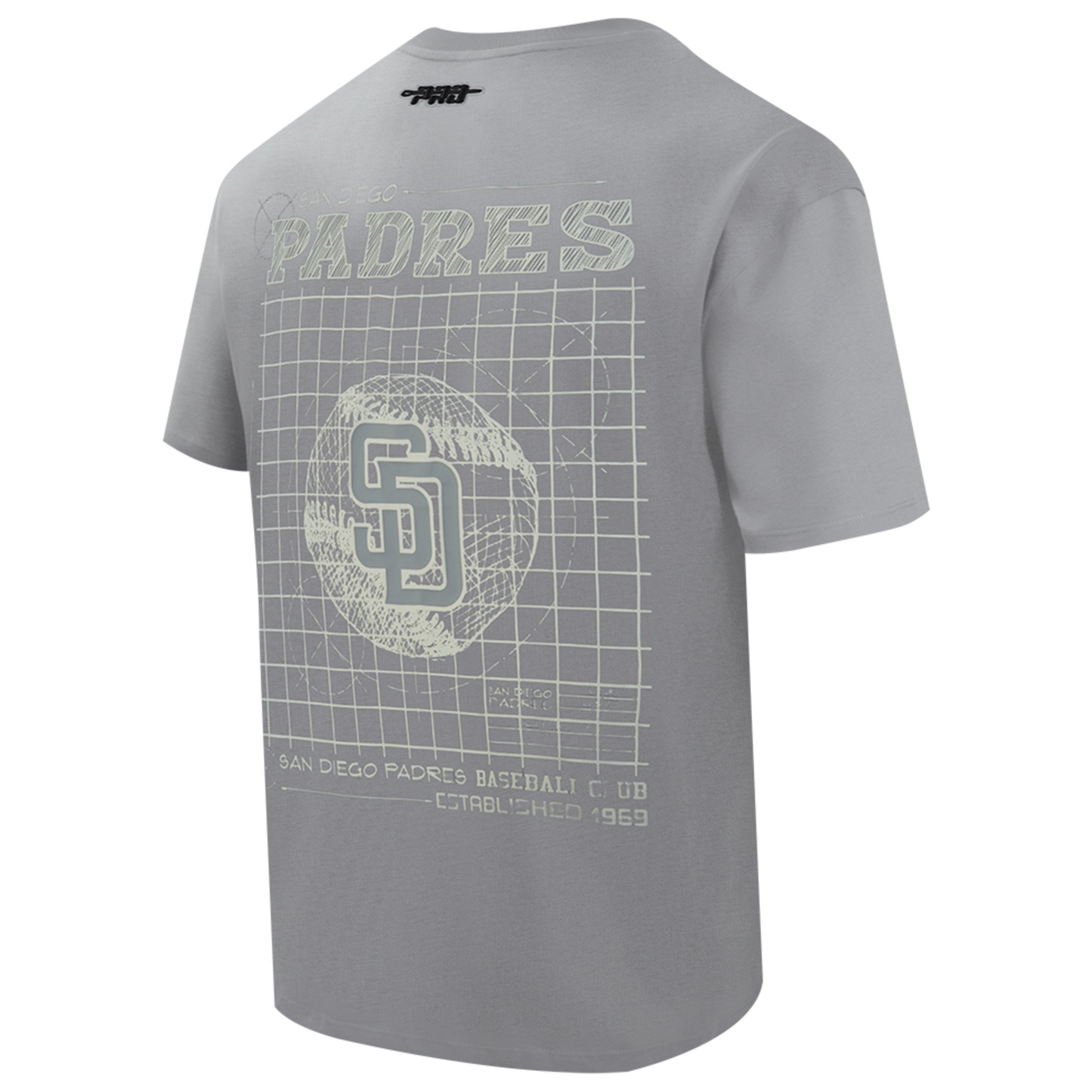 Pro Standard Padres Blueprint Pro Drop Shoulder FC T-Shirt - Men's - Silver