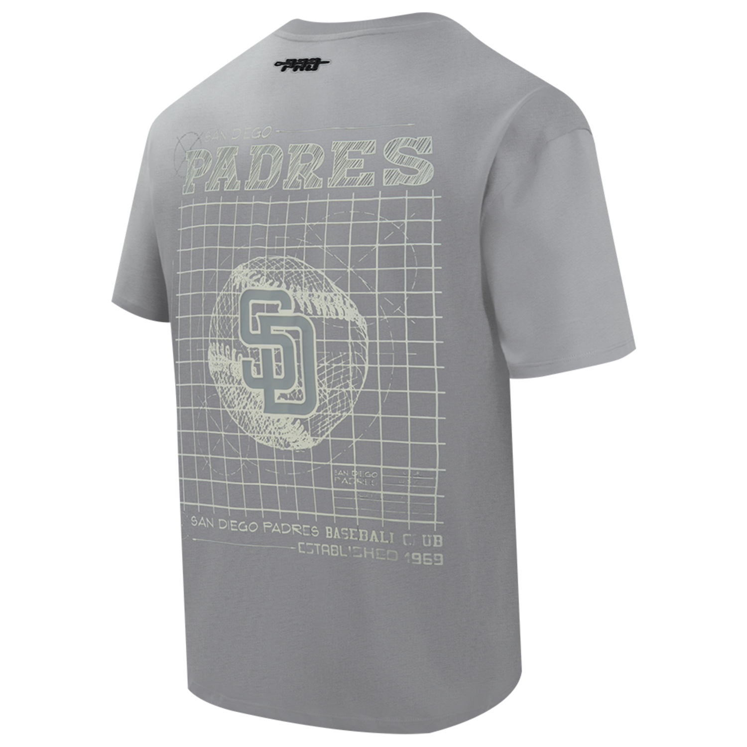 Pro Standard Padres Blueprint Pro Drop Shoulder FC T-Shirt - Men's - Silver
