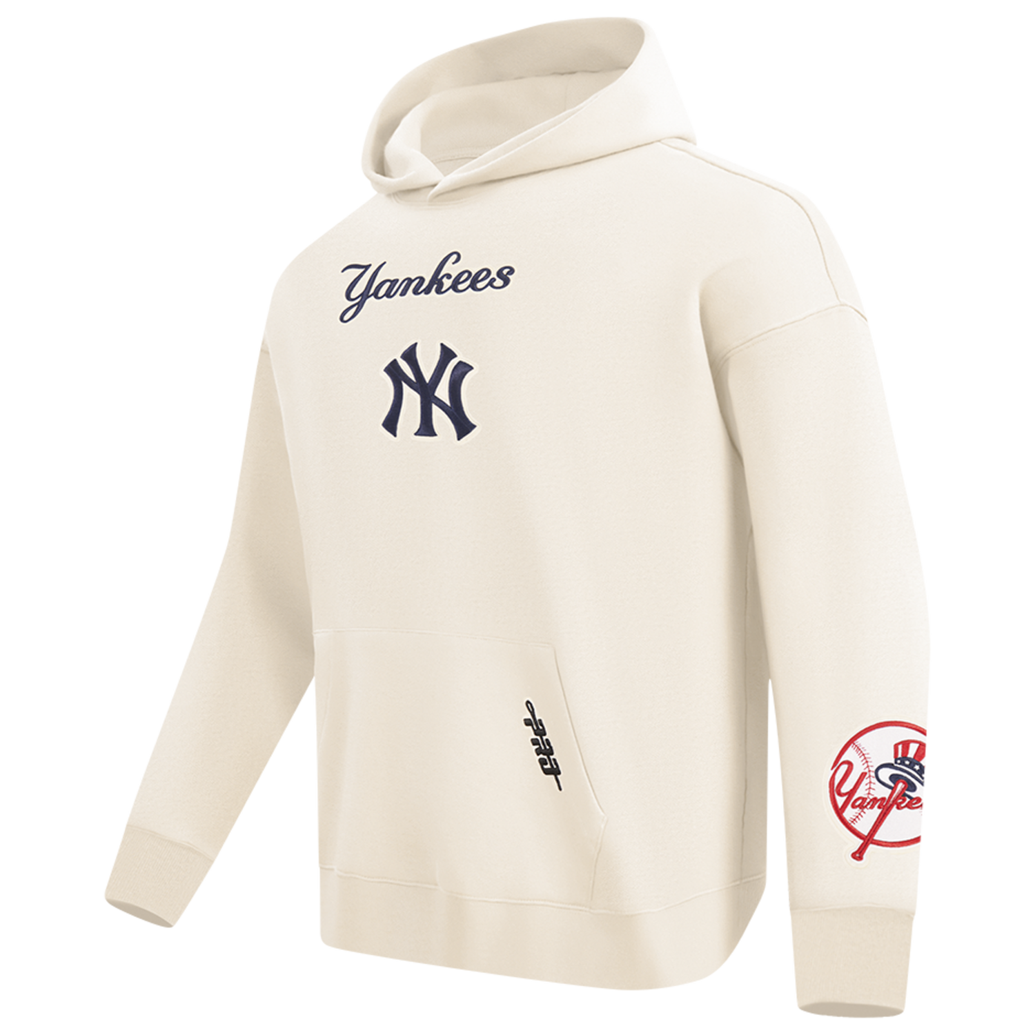 Pro Standard Yankees Pullover Hoodie - Men's - Eggshell