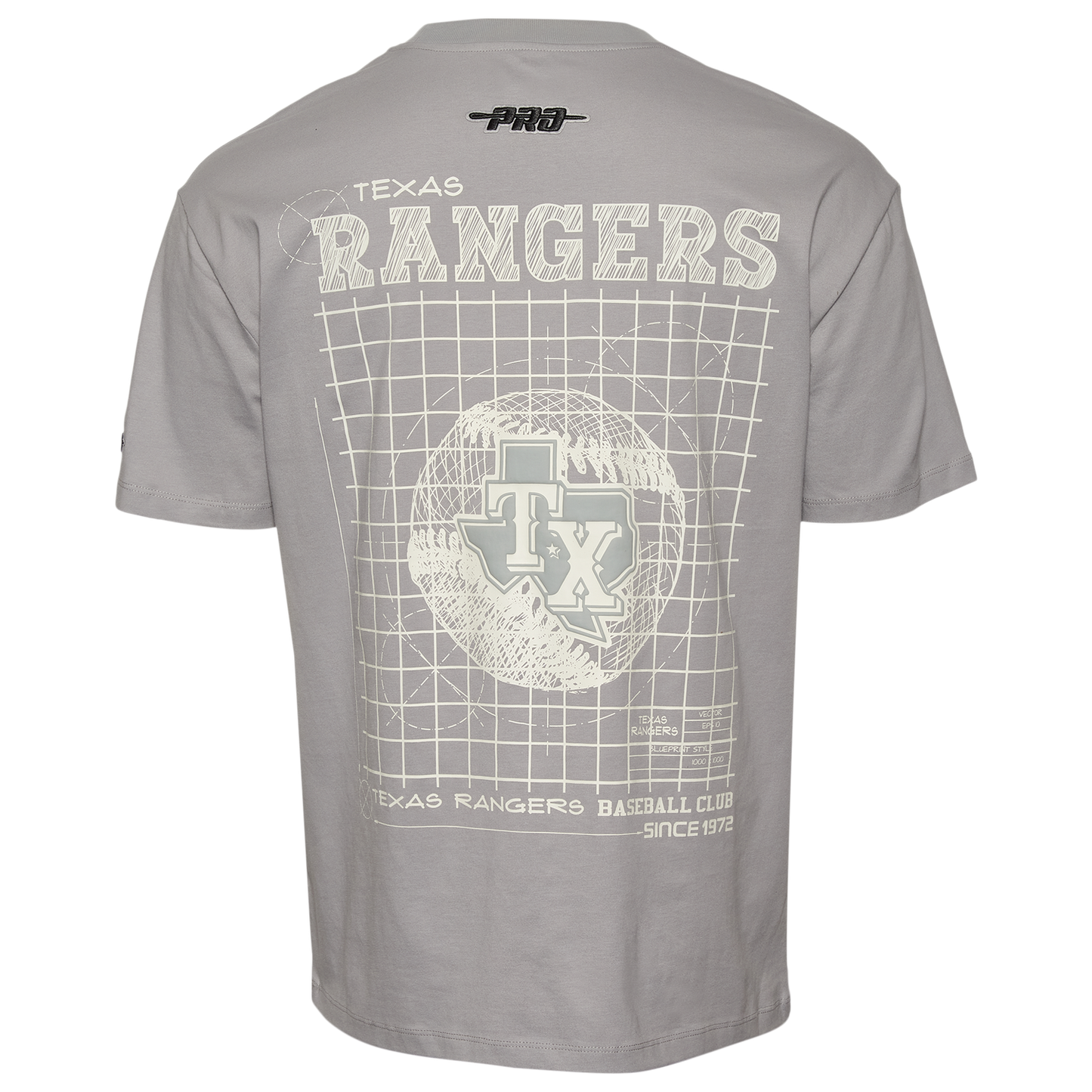 Pro Standard Rangers Blueprint Pro Drop Shoulder FC T-Shirt - Men's - Silver