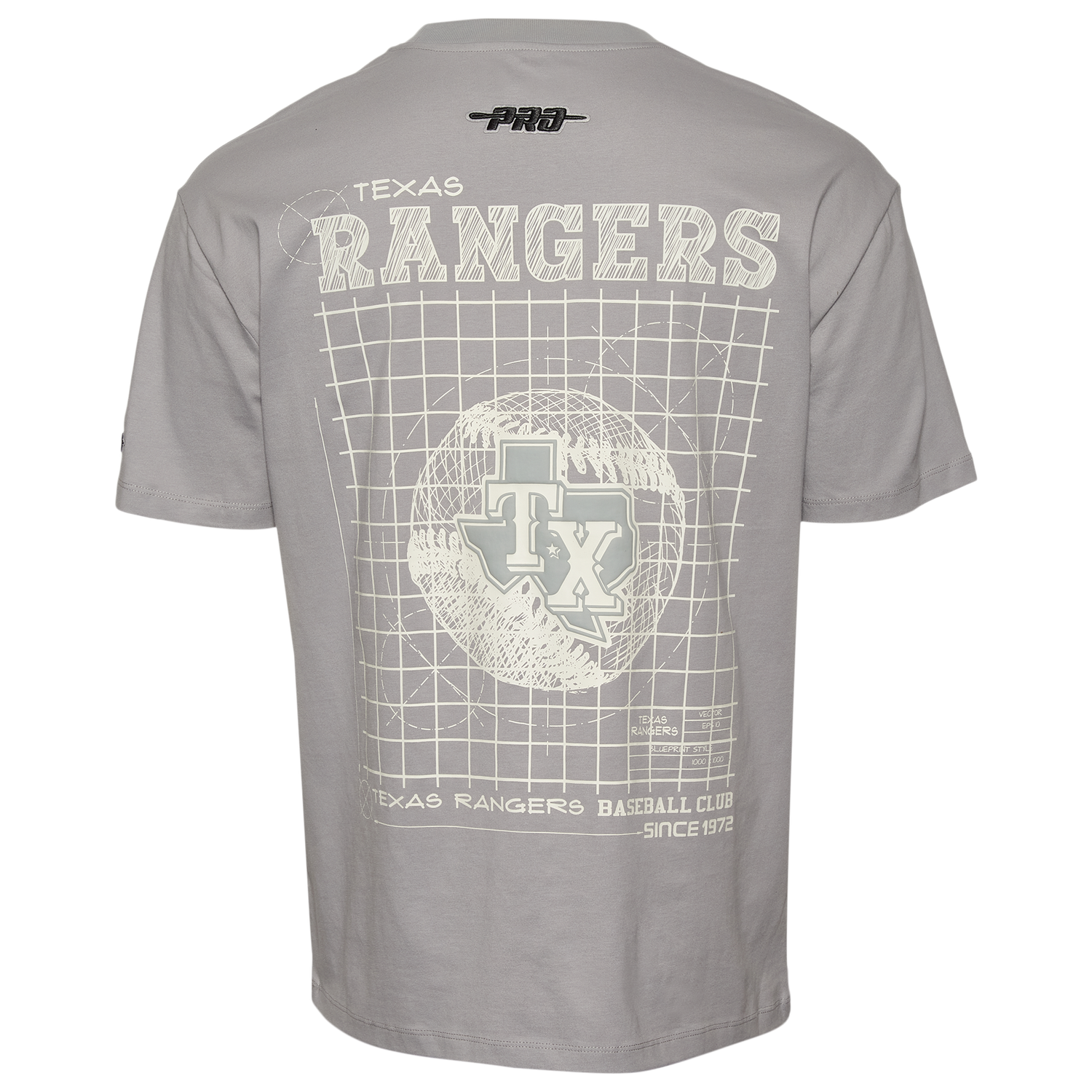 Pro Standard Rangers Blueprint Pro Drop Shoulder FC T-Shirt - Men's - Silver
