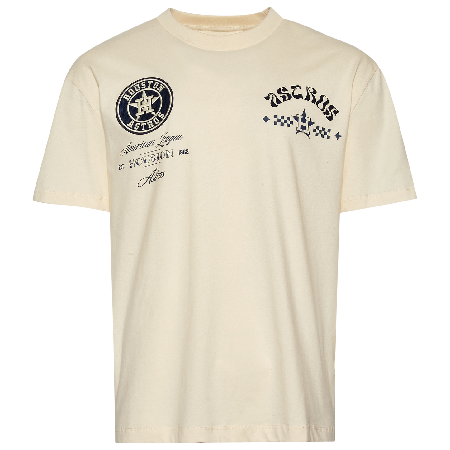 Pro Standard Astros Wavy Pro Drop Shoulder FC T-Shirt - Men's - Tan