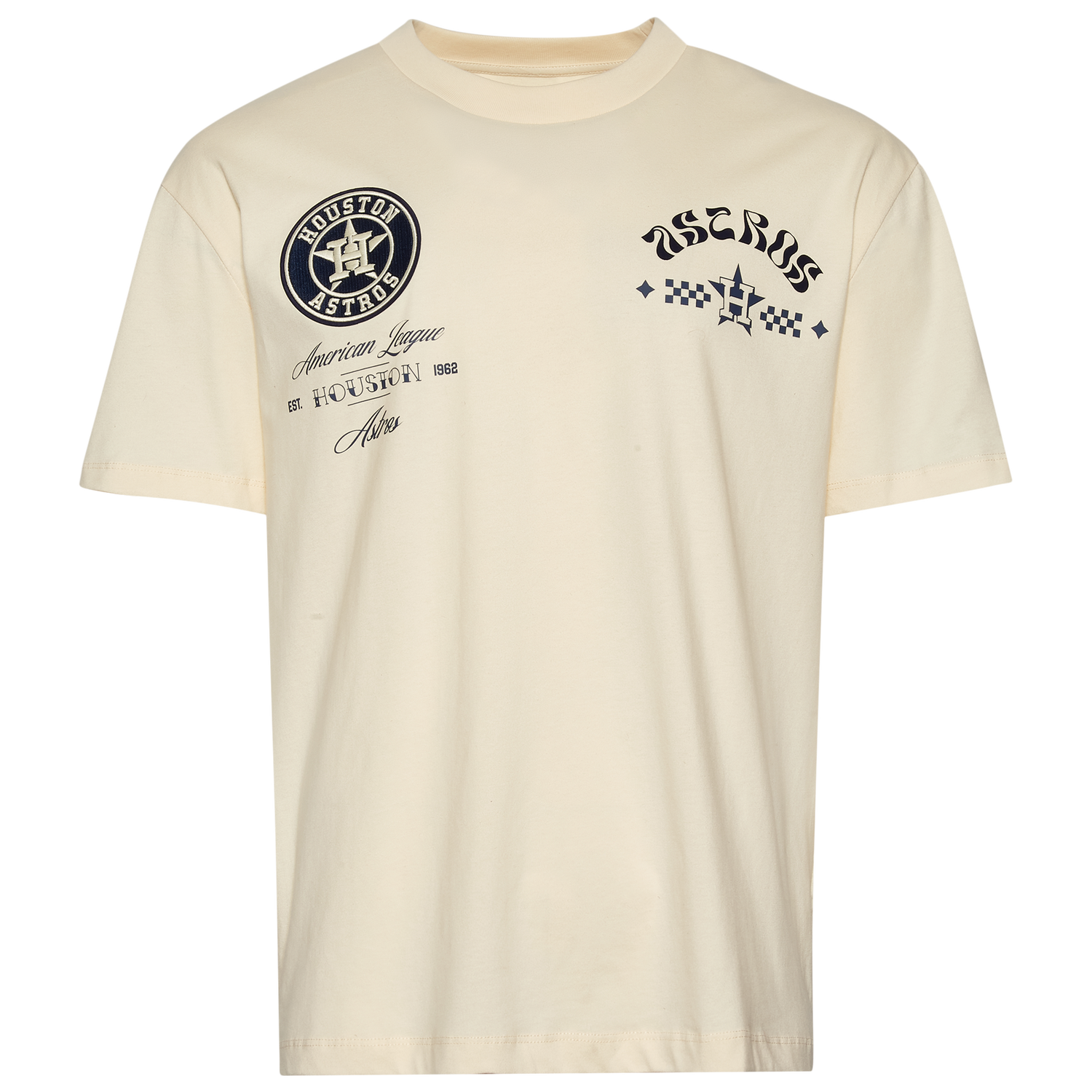 Pro Standard Astros Wavy Pro Drop Shoulder FC T-Shirt - Men's - Tan