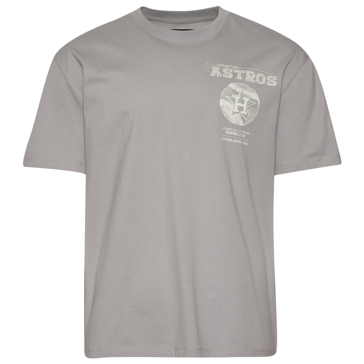 Pro Standard Astros Blueprint Pro Drop Shoulder FC T-Shirt - Men's - Silver