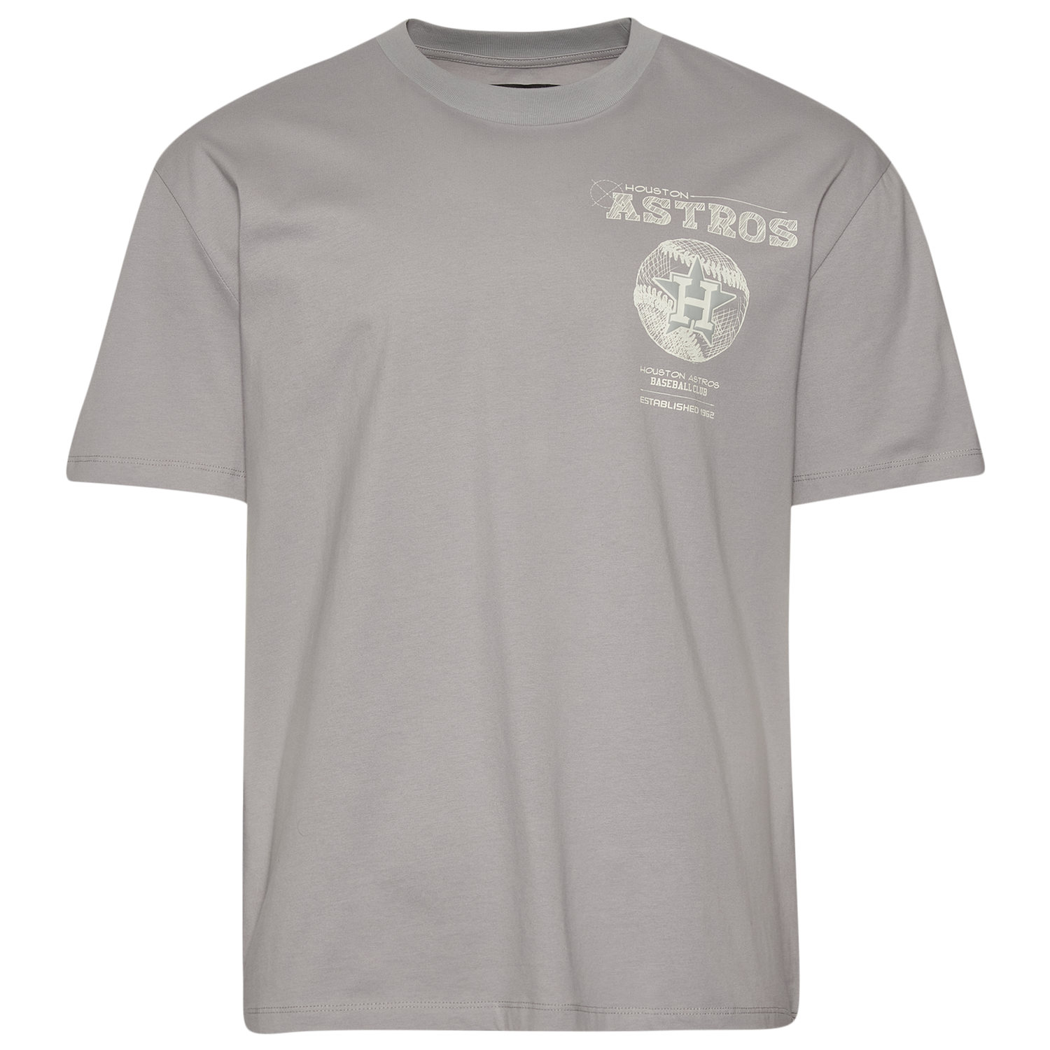 Pro Standard Astros Blueprint Pro Drop Shoulder FC T-Shirt - Men's - Silver
