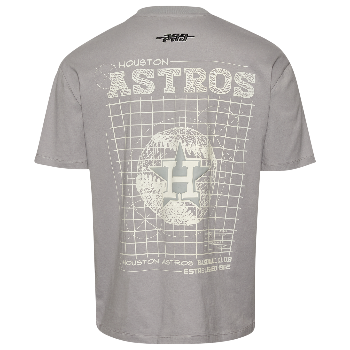 Pro Standard Astros Blueprint Pro Drop Shoulder FC T-Shirt - Men's - Silver