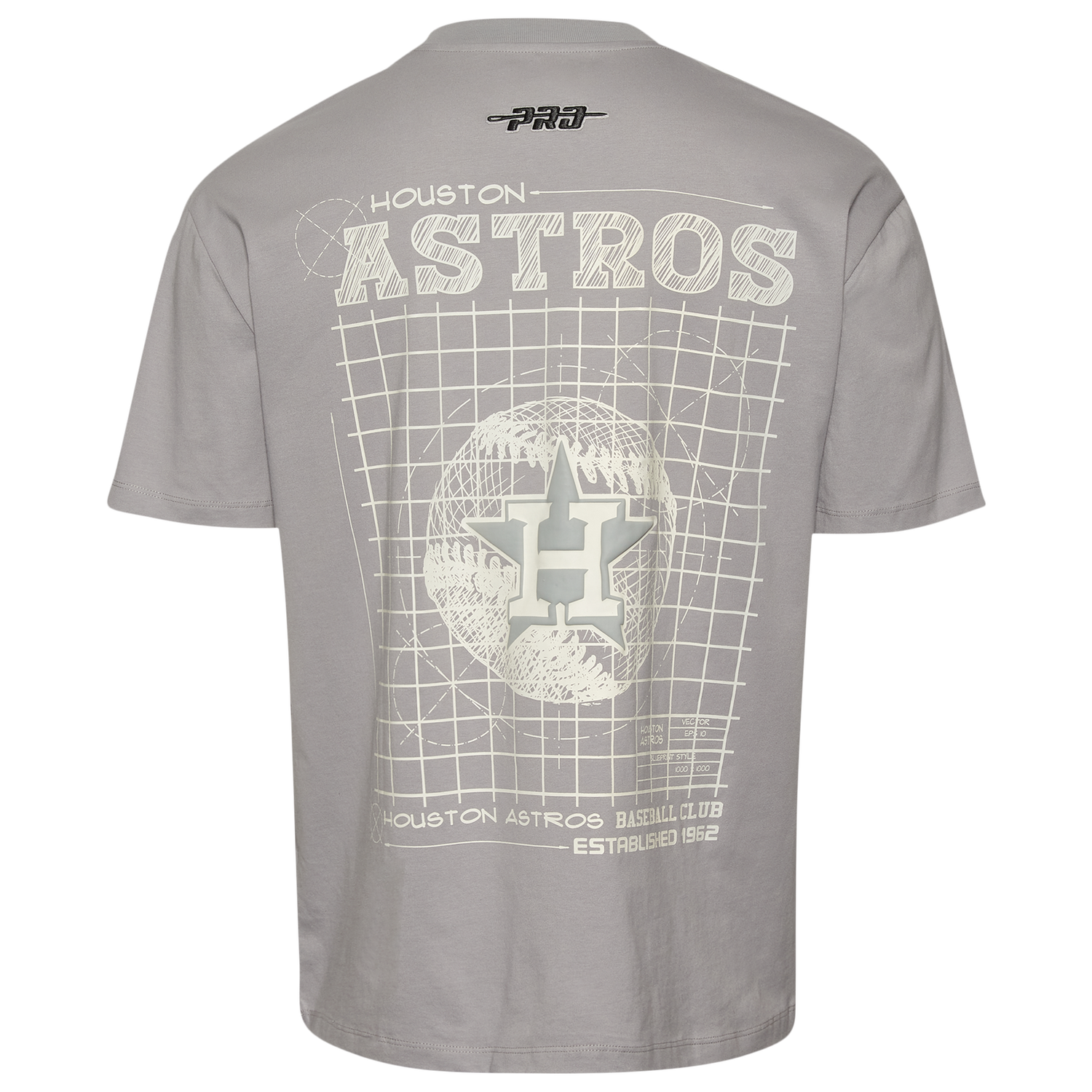 Pro Standard Astros Blueprint Pro Drop Shoulder FC T-Shirt - Men's - Silver