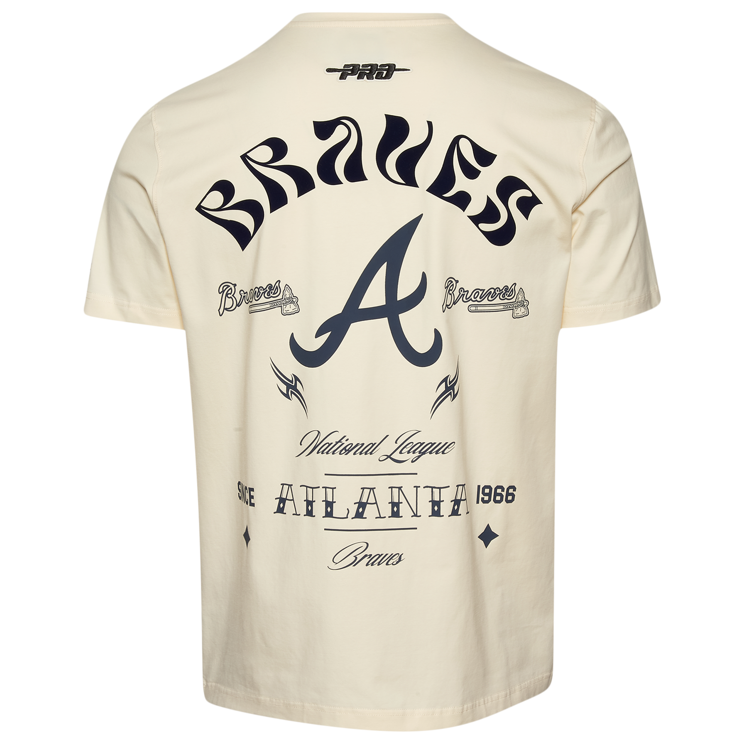 Pro Standard Braves Wavy Pro Drop Shoulder FC T-Shirt - Men's - Tan
