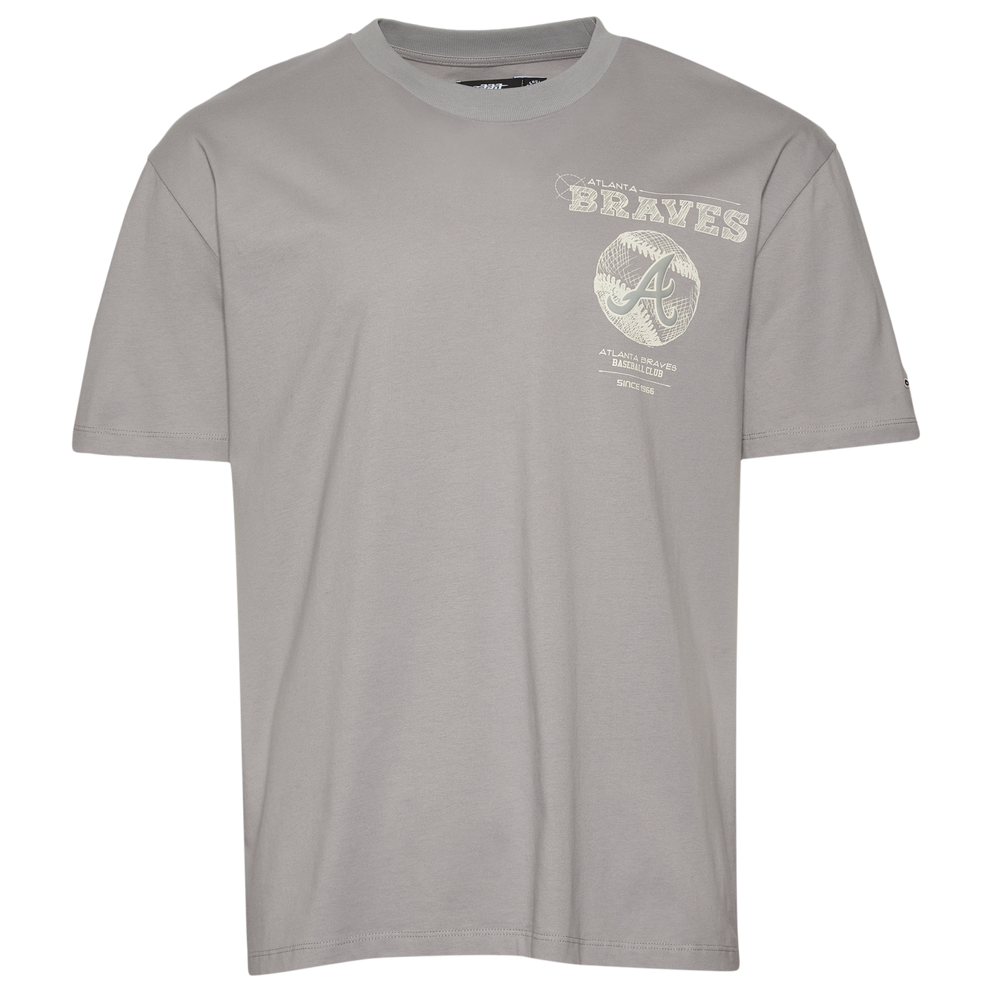 Pro Standard Braves Blueprint Pro Drop Shoulder FC T-Shirt - Men's - Silver