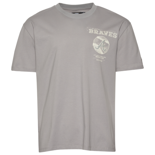 Pro Standard Braves Blueprint Pro Drop Shoulder FC T-Shirt - Men's - Silver