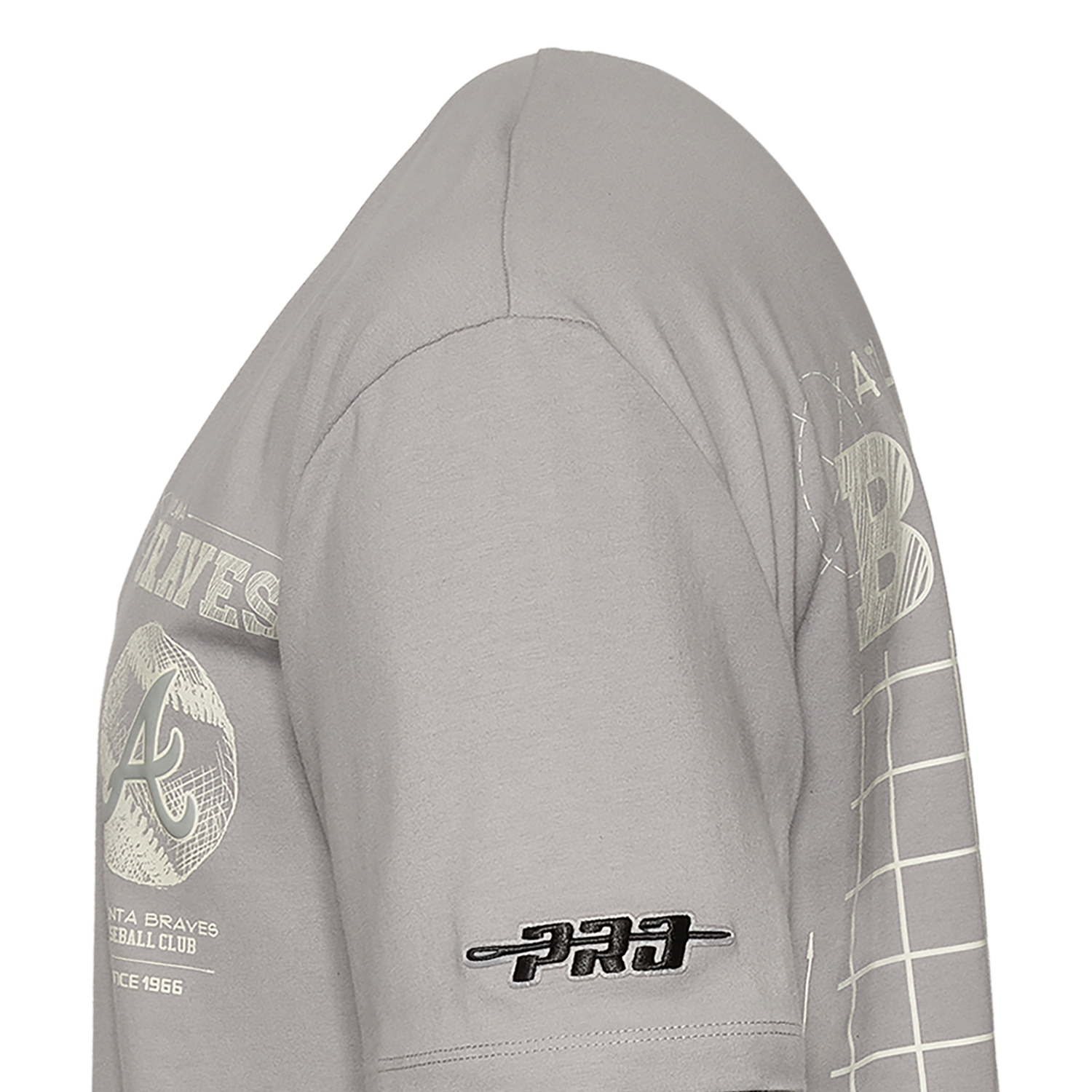 Pro Standard Braves Blueprint Pro Drop Shoulder FC T-Shirt - Men's - Silver