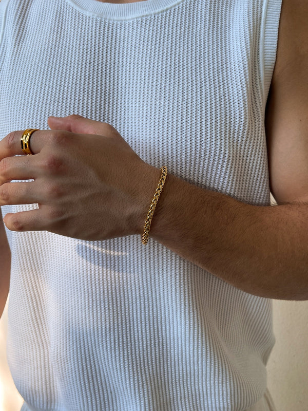 WHEAT BRACELET 5MM | 18K Gold
