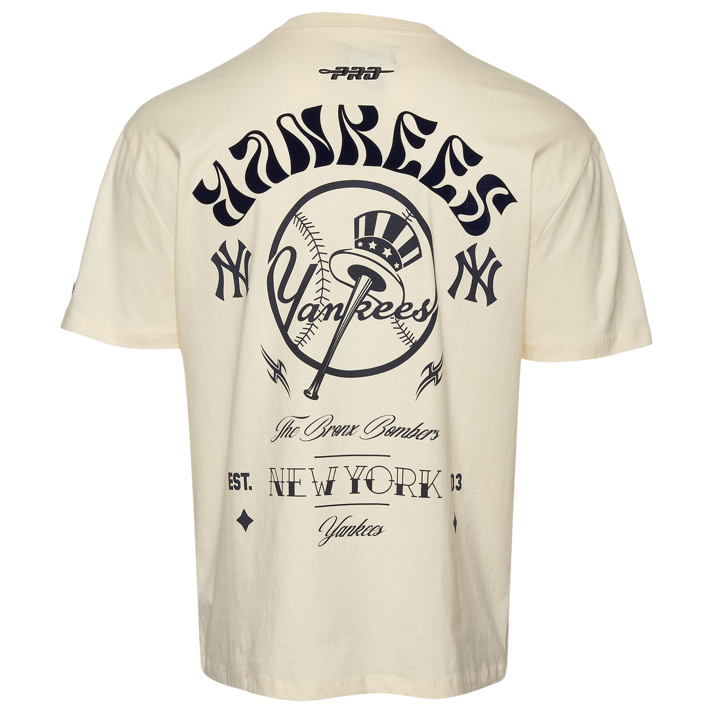 Pro Standard Yankees Wavy Pro Drop Shoulder FC T-Shirt - Men's - Tan