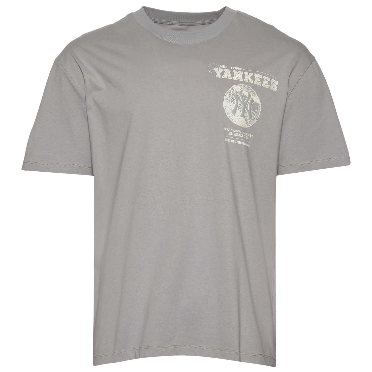 Pro Standard Yankees Blueprint Pro Drop Shoulder FC T-Shirt - Men's - Silver