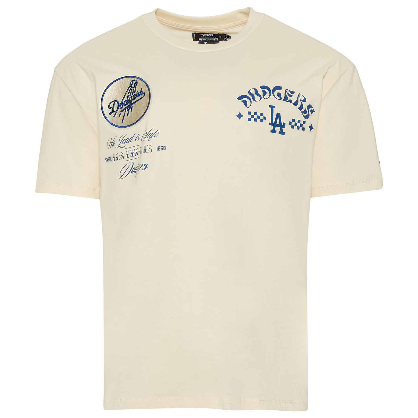 Pro Standard Dodgers Wavy Pro Drop Shoulder FC T-Shirt - Men's - Tan