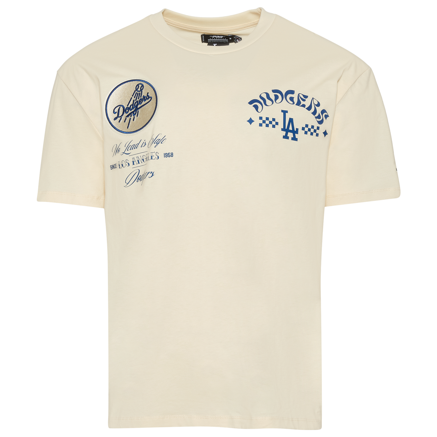 Pro Standard Dodgers Wavy Pro Drop Shoulder FC T-Shirt - Men's - Tan