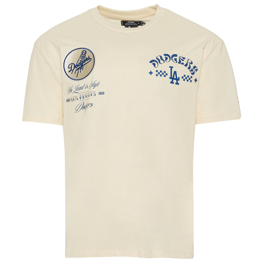 Pro Standard Dodgers Wavy Pro Drop Shoulder FC T-Shirt - Men's - Tan