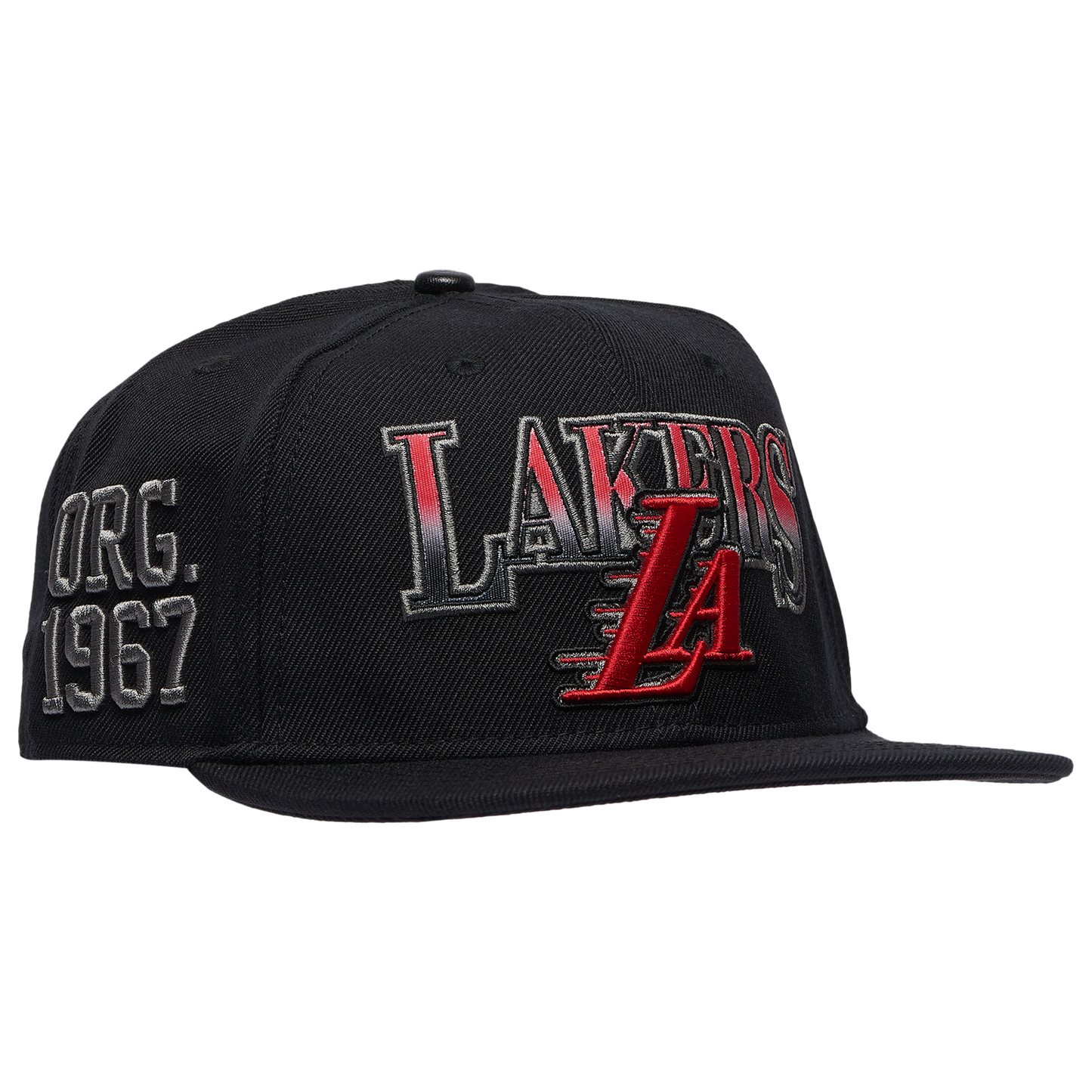Pro Standard Lakers Bred Pro Six Snapback Cap - Men's - Black/Red