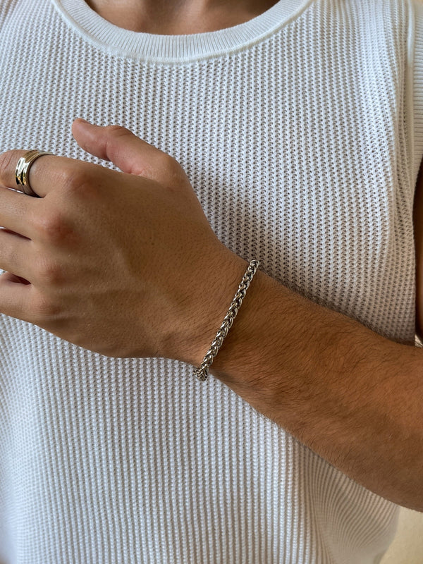 WHEAT BRACELET 5MM | Silver