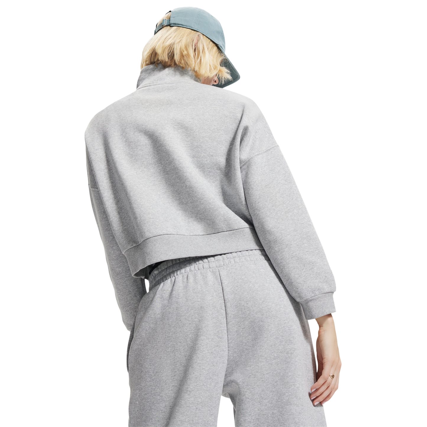 Under Armour Icon Fleece Oversized Half-Zip - Women's - Mod Gray/White
