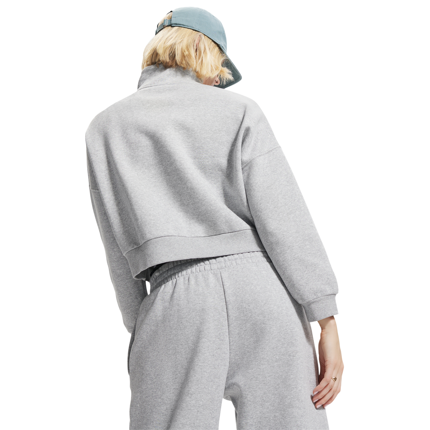 Under Armour Icon Fleece Oversized Half-Zip - Women's - Mod Gray/White