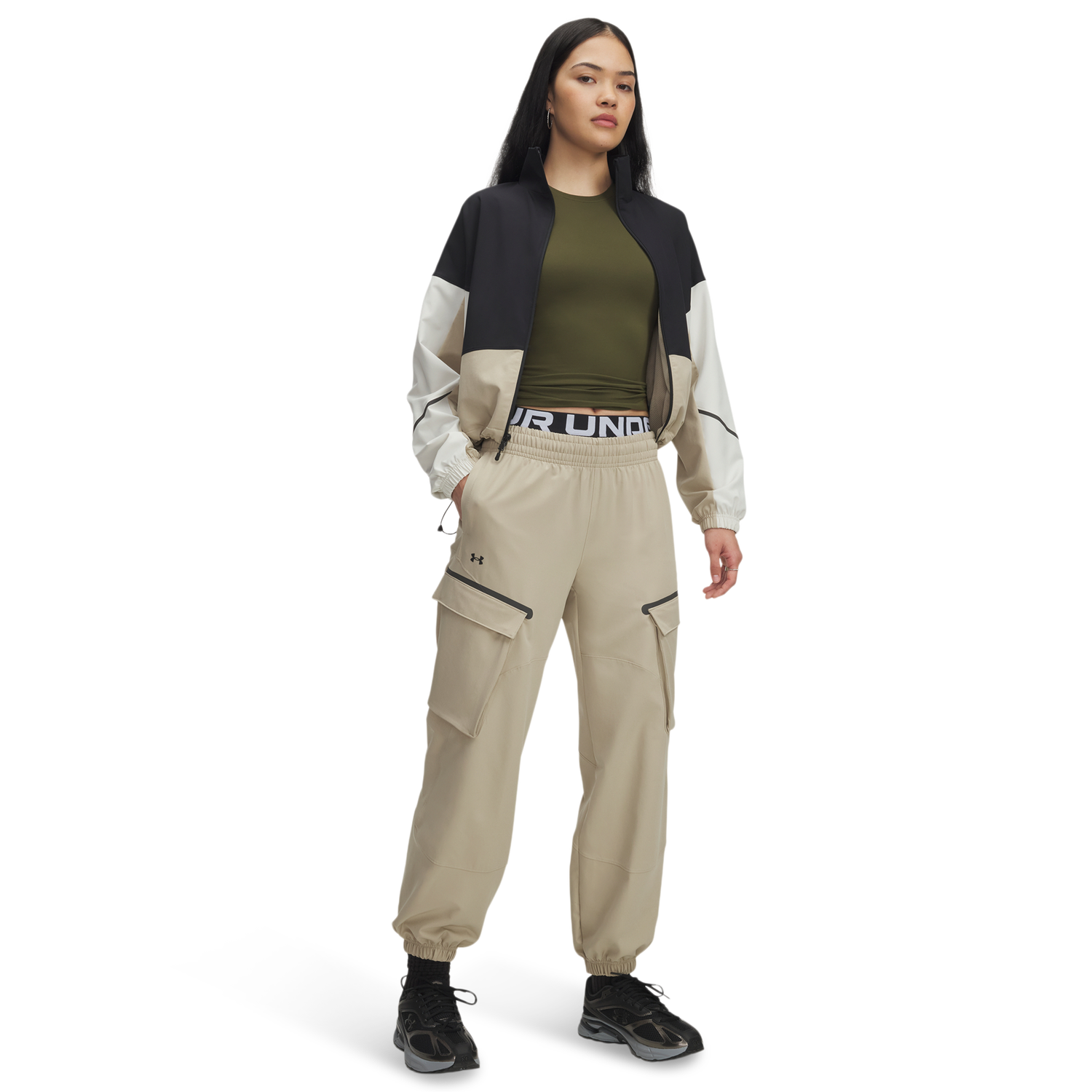 Under Armour Unstoppable Cargo Pants - Women's - Black/City Khaki