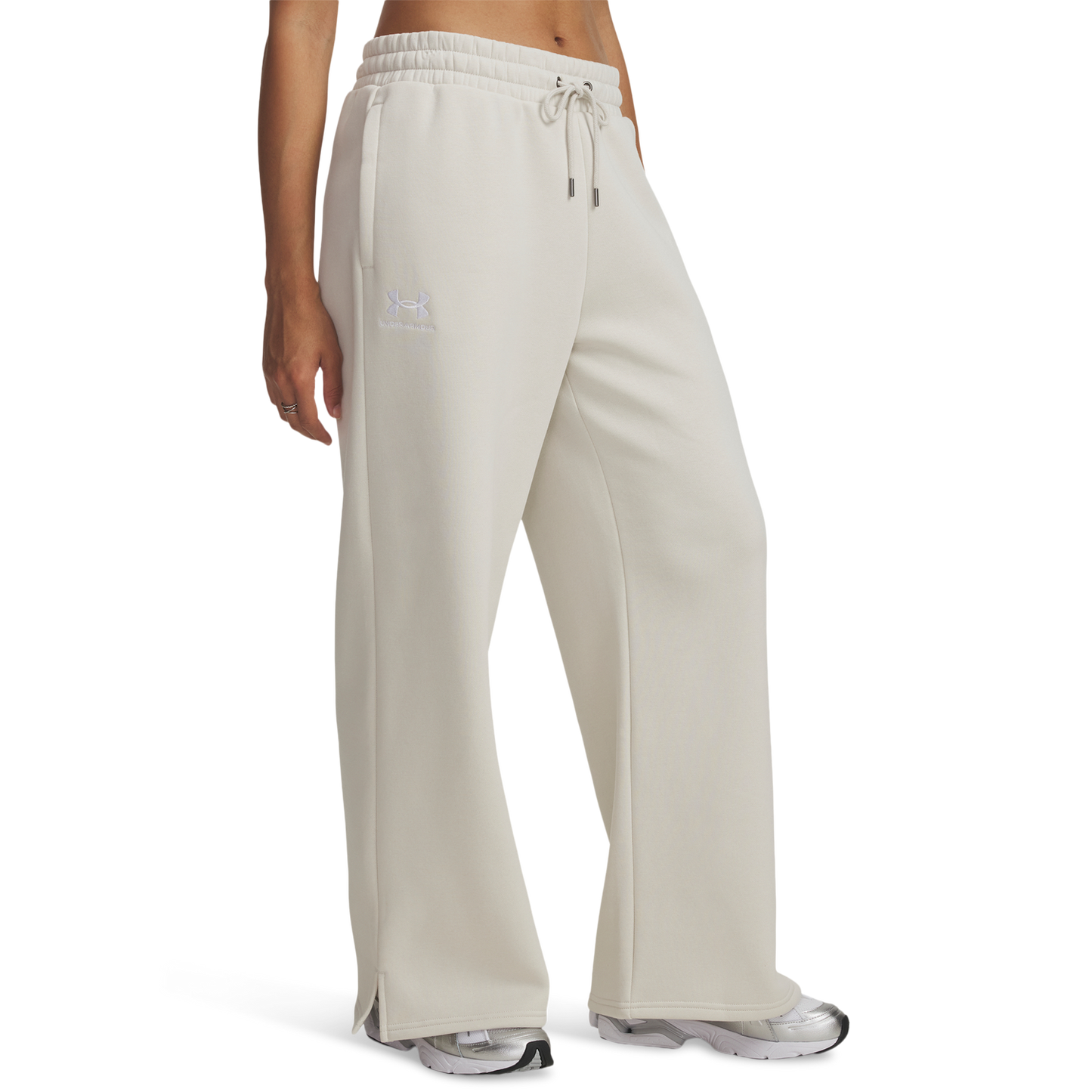 Under Armour Icon Fleece Wide Leg Pants - Women's - Summit White/White